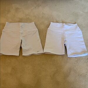 ALO Yoga White Bike Shorts for Effortless Style